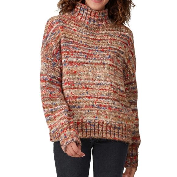 Victoria Victoria Beckham Oversized Melange knitted Turtleneck wool sweater L - Picture 1 of 10